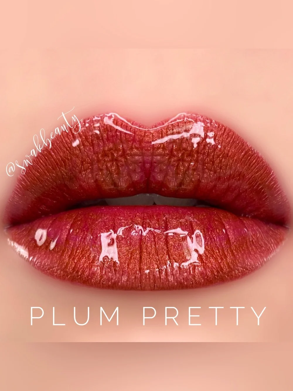 SeneGence Plum Pretty lipsense — Deep Plum with Rose-Gold Sparkle